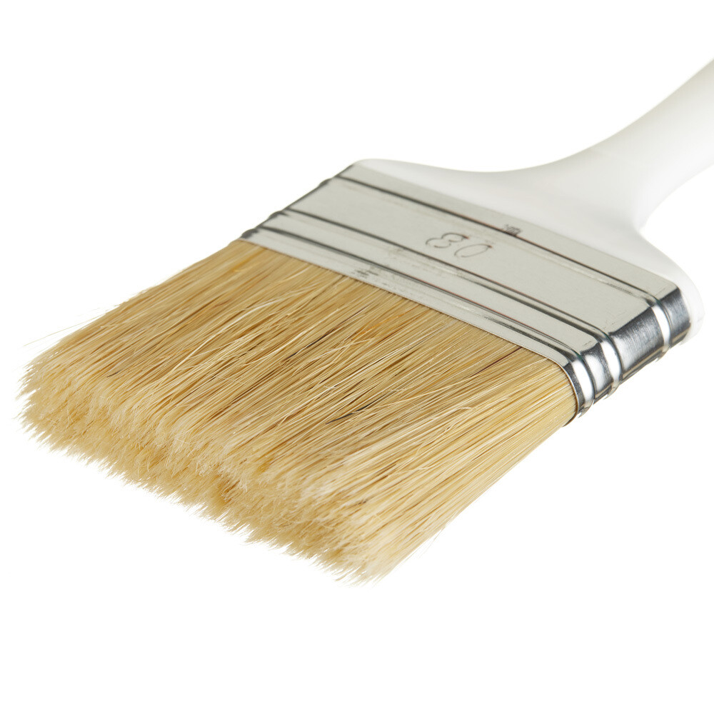 Кисть плоская смешанная щетина пластиковая ручка Beorol Universal 80х15 мм для эмалей и лаков на алкидной основе