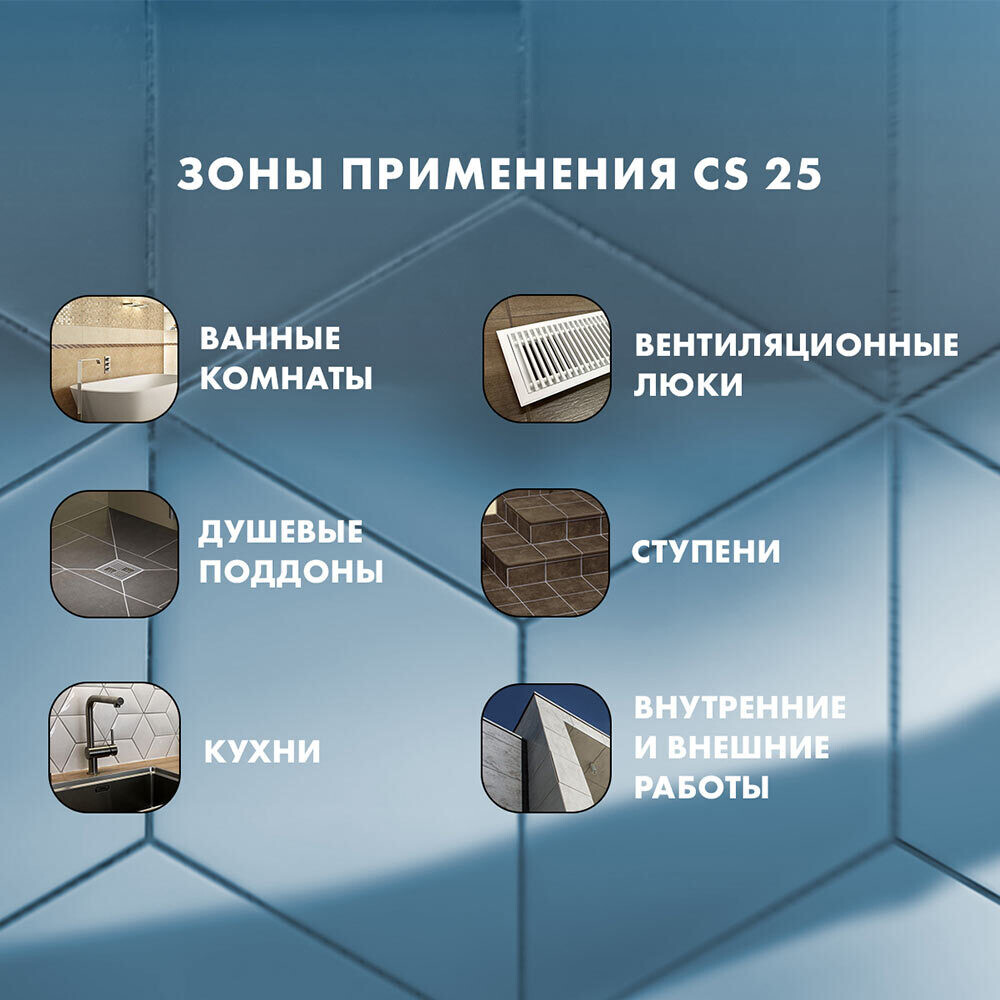 Герметик силиконовый затирка Церезит CS 25 № 01 белый 280 мл