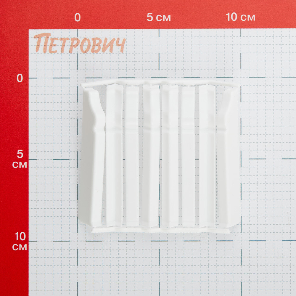 Накладка для фигурного плинтуса Ideal Дюра 80 мм белая (8 шт.)