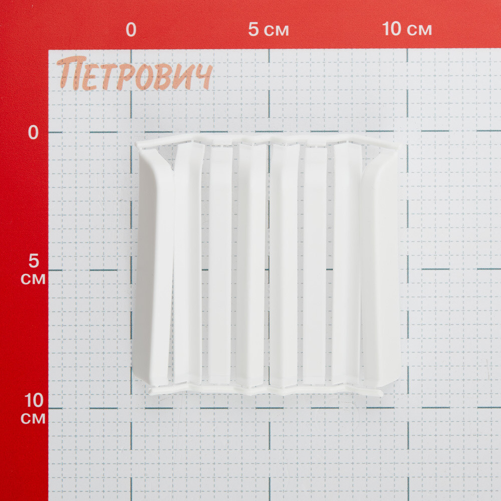 Накладка для округлого плинтуса Ideal Дюра 80 мм белая (8 шт.)