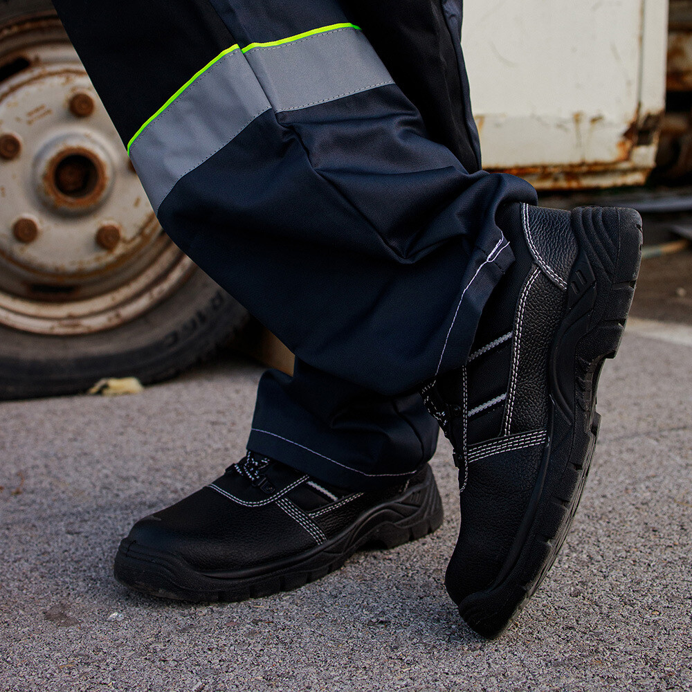 Полуботинки рабочие из искусственной кожи с защитным подноском размер 44 черные Мистраль Аскет (134502)