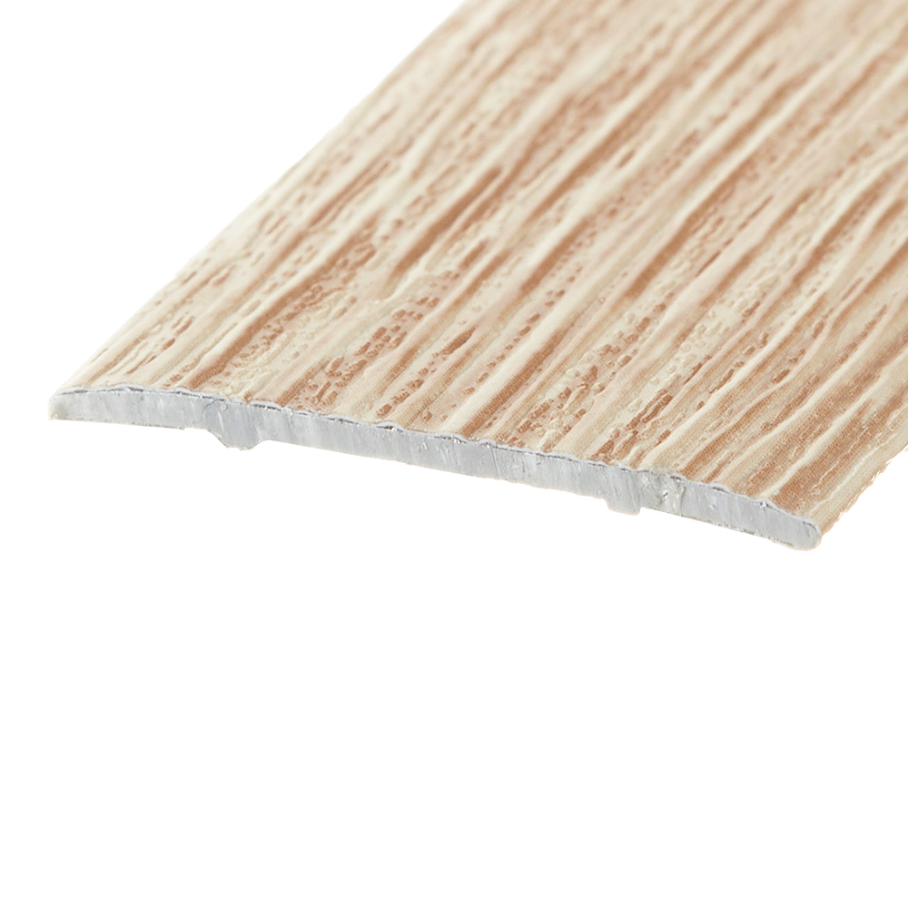 Порог алюминиевый одноуровневый стык 35х1800 мм дуб небраска самоклеящийся