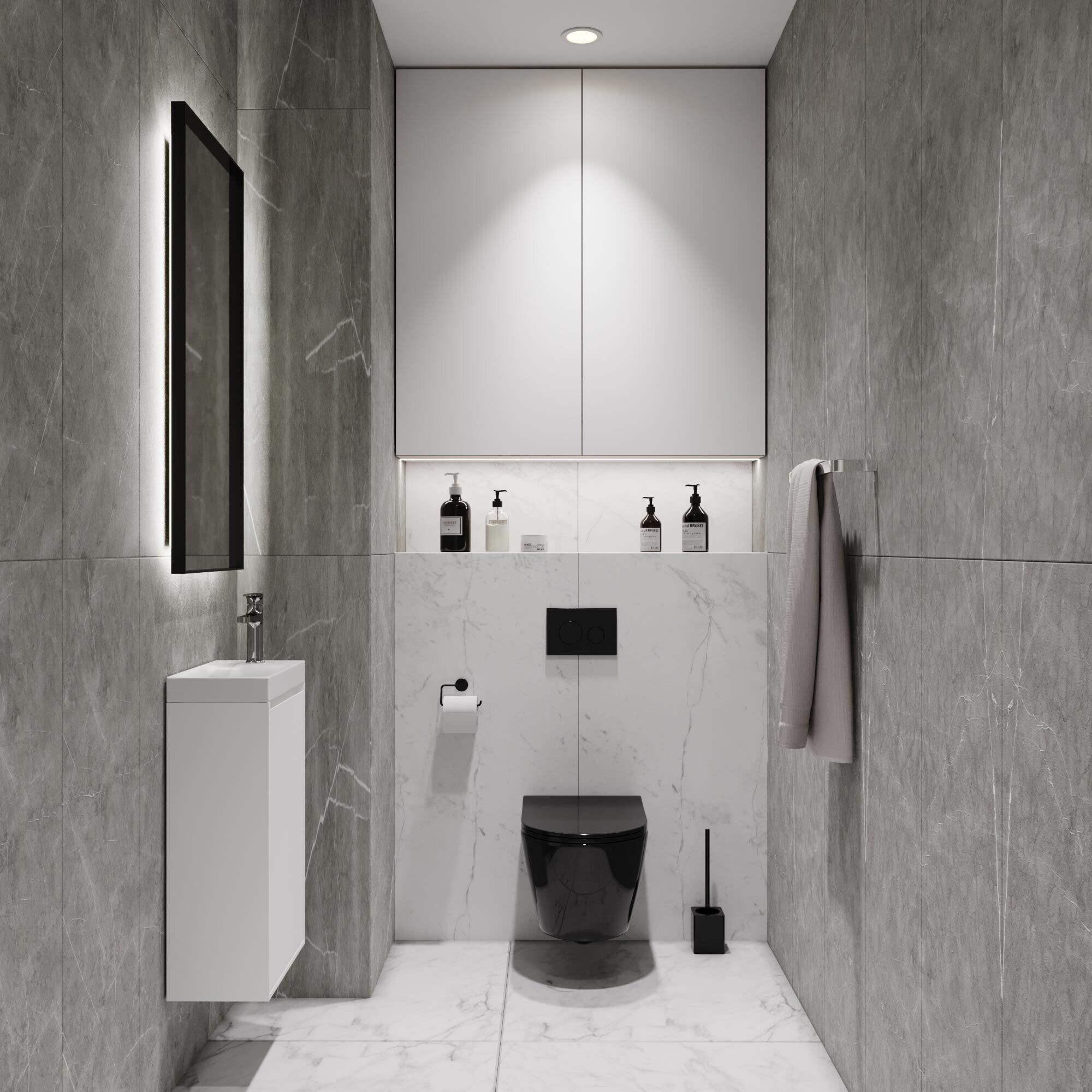 Панель кварцвиниловая 1180х392х3 мм Classen Ceramin сатин marmi magallan grey 3,7 кв.м (8 шт.)