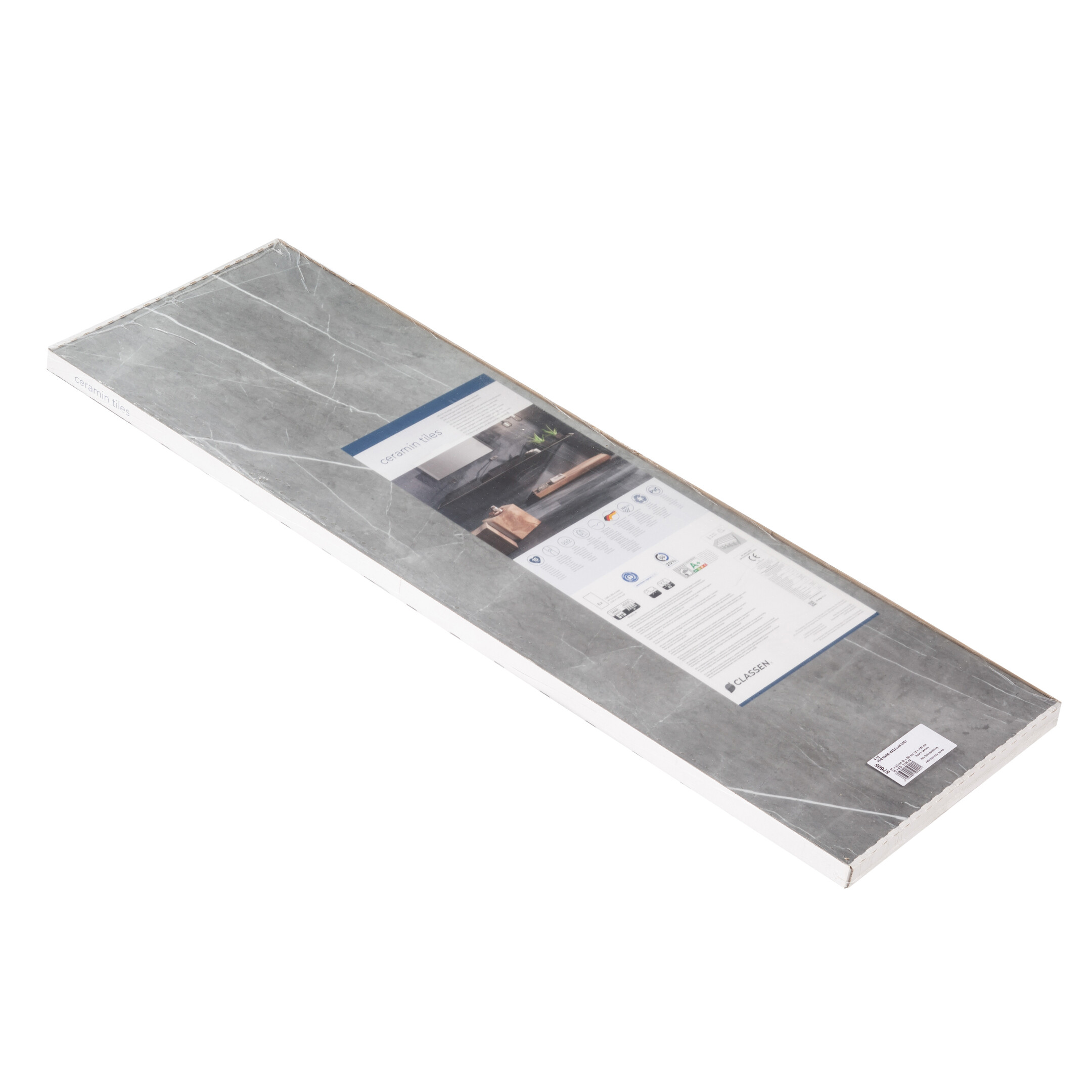 Панель кварцвиниловая 1180х392х3 мм Classen Ceramin сатин marmi magallan grey 3,7 кв.м (8 шт.)