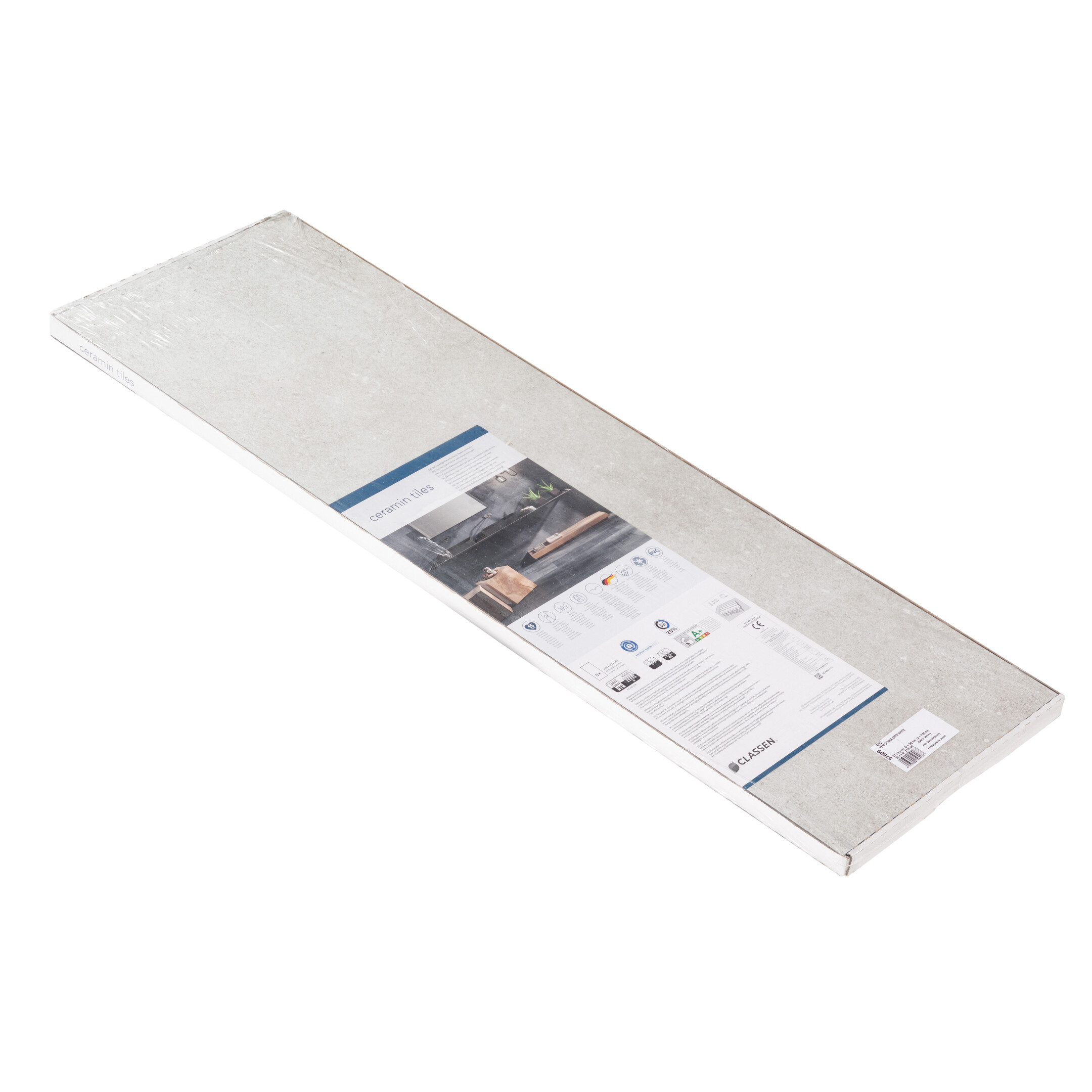 Панель кварцвиниловая 1180х392х3 мм Classen Ceramin сатин donna oryx white 3,7 кв.м (8 шт.)