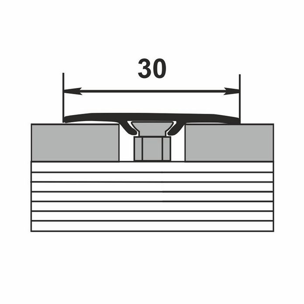 Порог алюминиевый одноуровневый стык 30х900 мм сосна северная