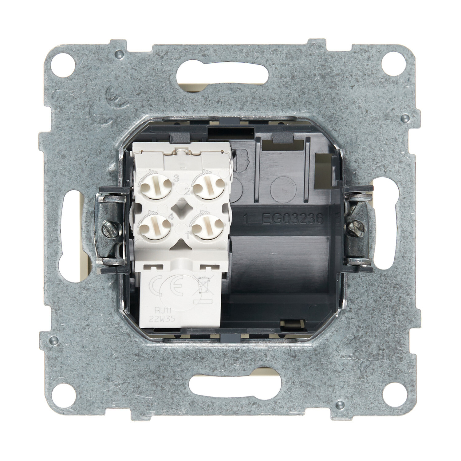 Розетка телефонная Legrand Suno встраиваемая слоновая кость RJ11 (721261)