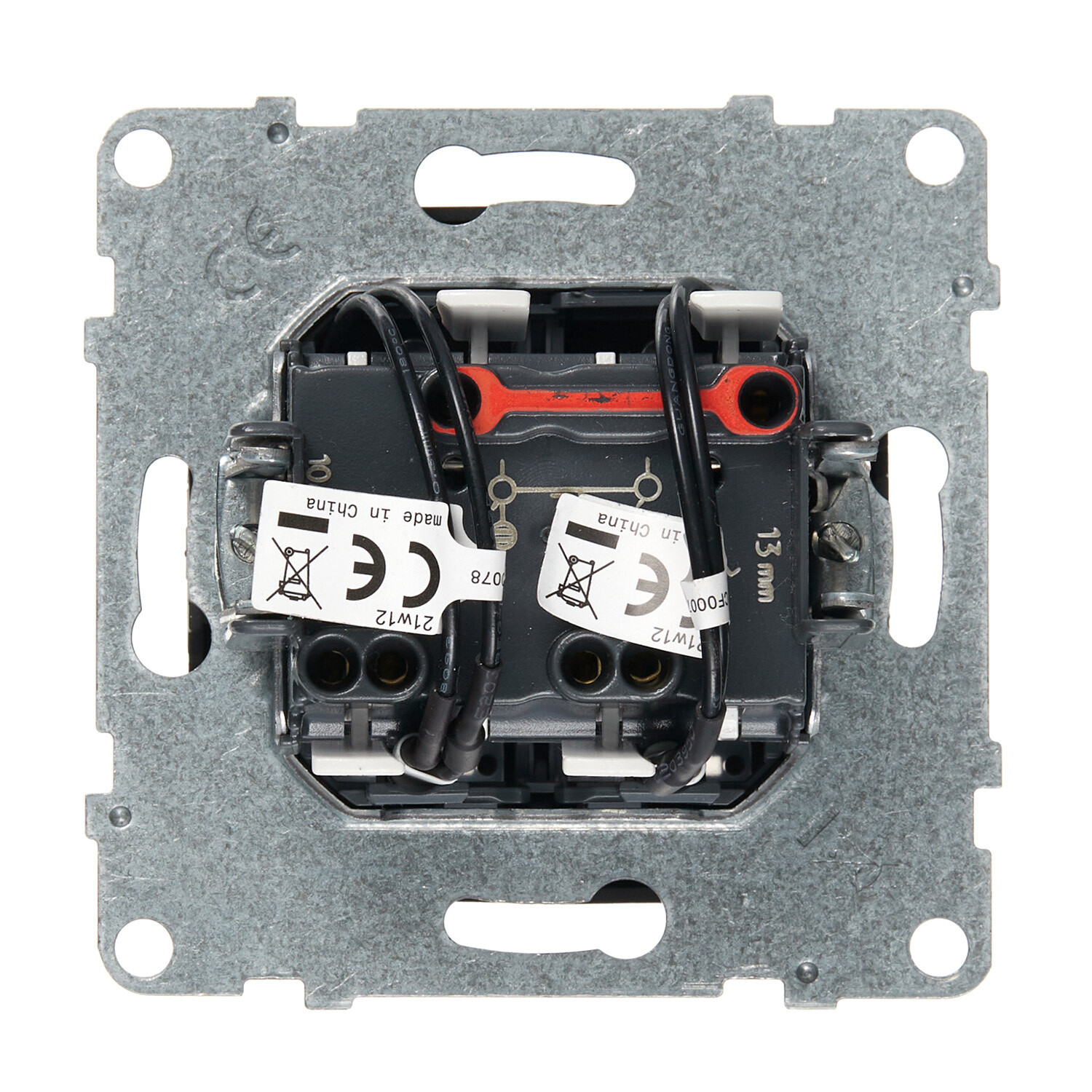 Выключатель Legrand Suno двухклавишный встраиваемый антрацит с подсветкой (721415)