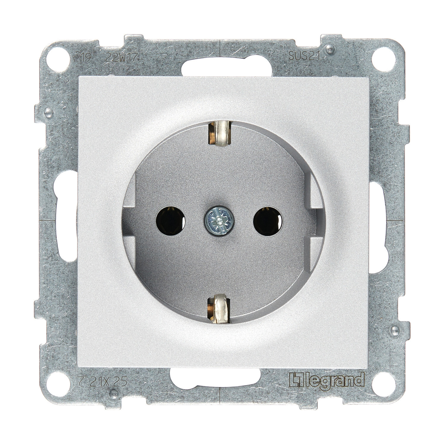 Розетка Legrand Suno встраиваемая алюминий (721325)