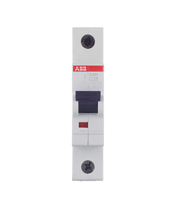 Автоматический выключатель модульный ABB S201 1P 25А тип C 6 кА 220 В (2CDS251001R0254)