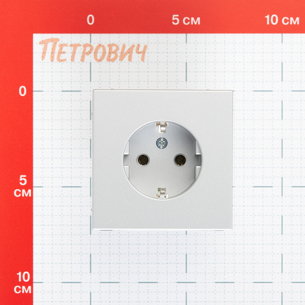 Розетка Systeme Electric ArtGallery встраиваемая алюминий (GAL000343)