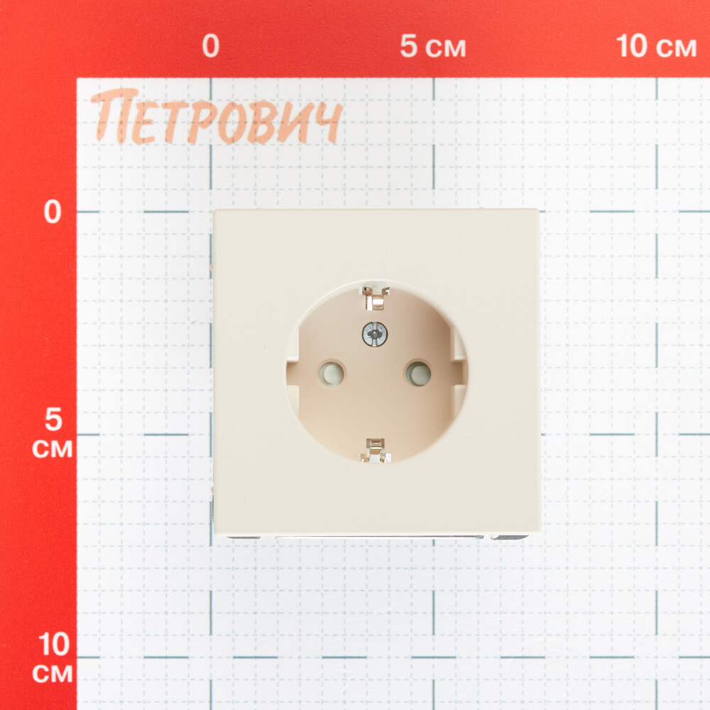 Розетка Systeme Electric ArtGallery встраиваемая песочная со шторками (GAL001245)