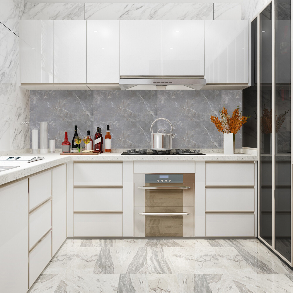 Панель самоклеящаяся ПВХ 600х300х2 мм Grace Нова София серый мрамор 1,08 кв.м (6 шт.)