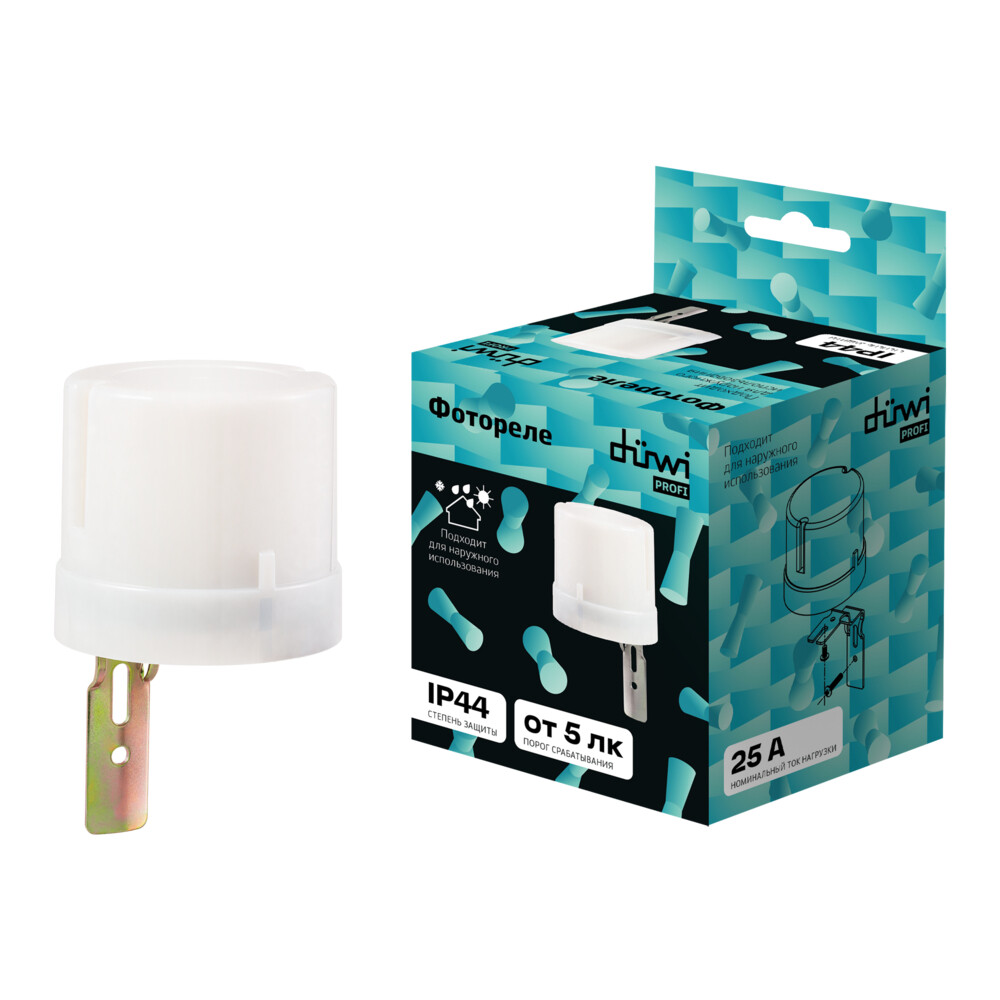 Датчик освещенности Duwi FR-02 IP44 230 В белый (25872 8)
