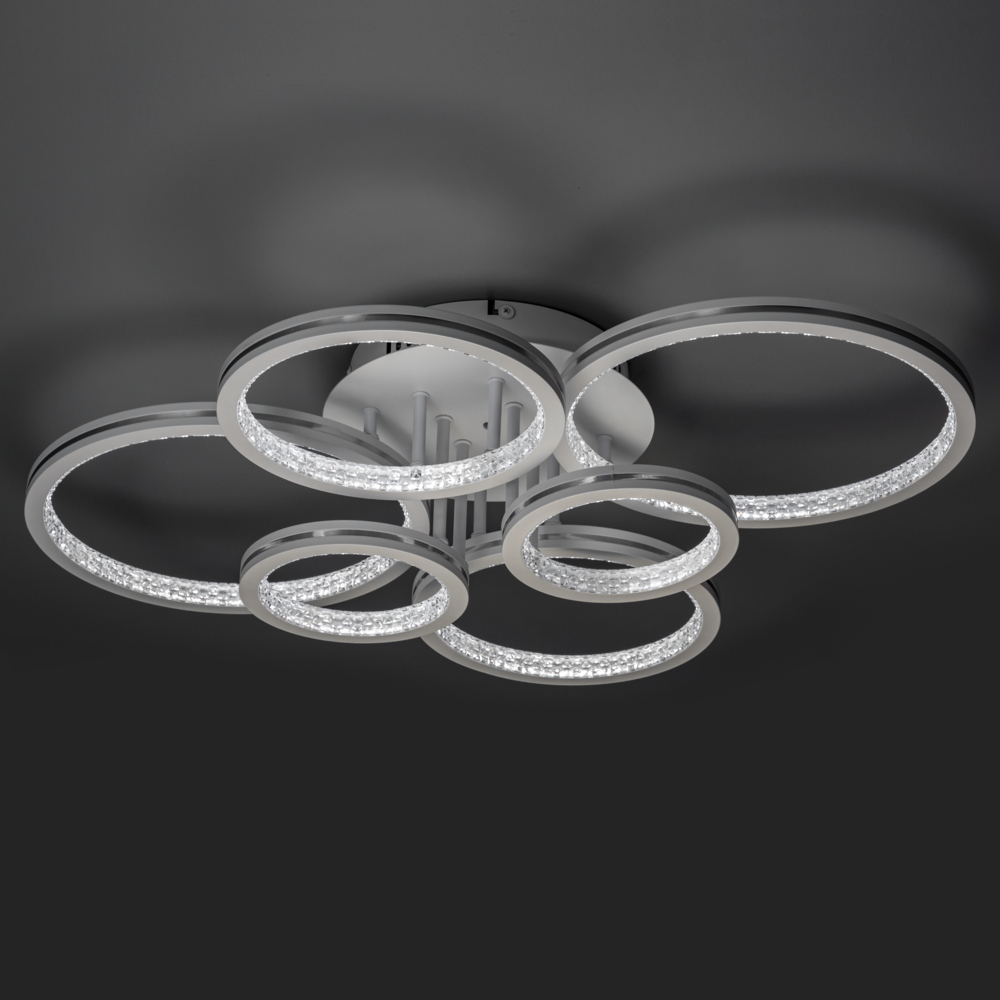 Светильник светодиодный накладной Ritter Lucido 2700-6400К 126 Вт 41 кв.м белый/серебро IP20 (51648 8)