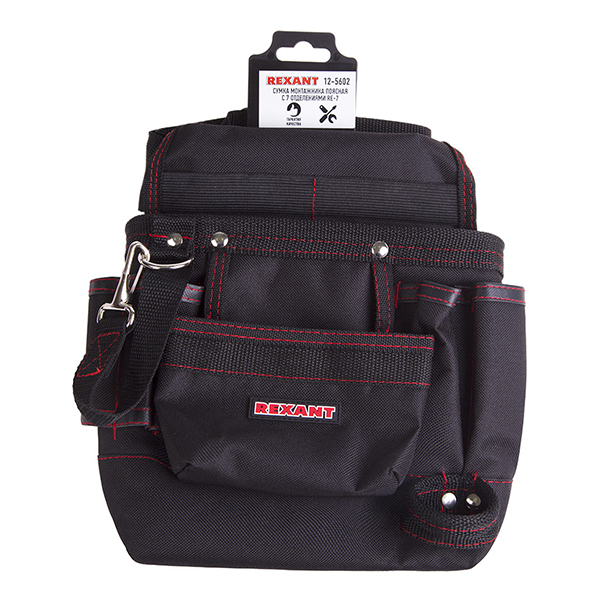 Сумка поясная для инструментов Rexant RE-7 7 отделений 265х260х30 мм (12-5602)