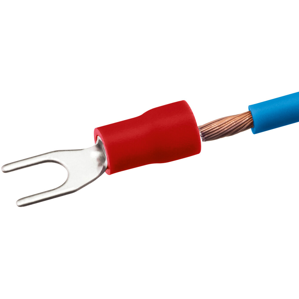 Наконечник вилочный изолированный Duwi НВИ d4 мм 0,5-1,5 кв.мм (10 шт.)