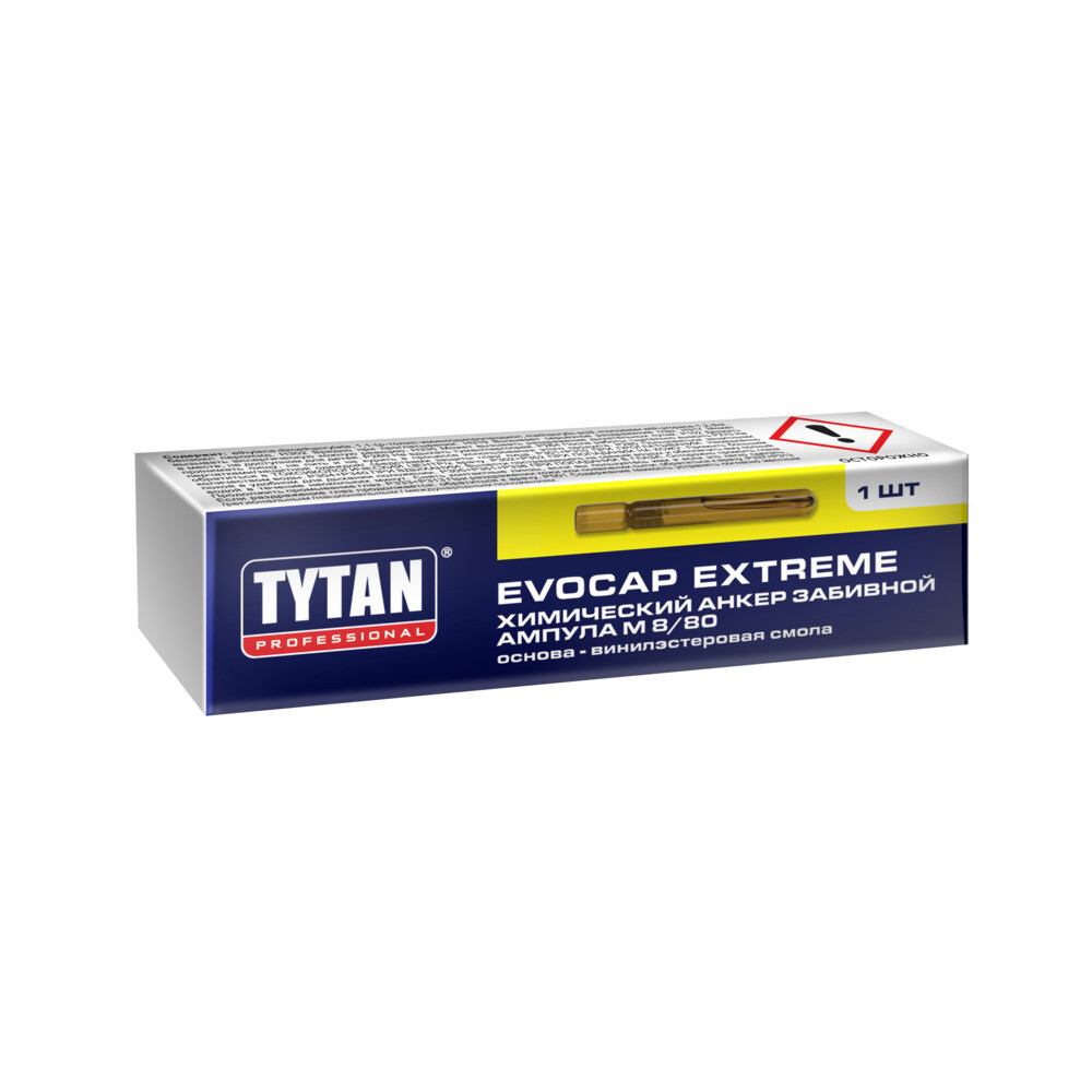 Химический анкер ампула d8/80 мм винилэстровая смола Tytan Professional Evocap Extreme