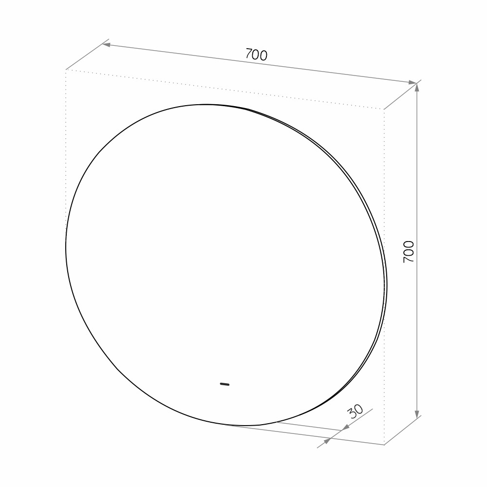 Зеркало с подсветкой круглое 70 см бесконтактный сенсор Continent Lono Led (ЗЛП4770)