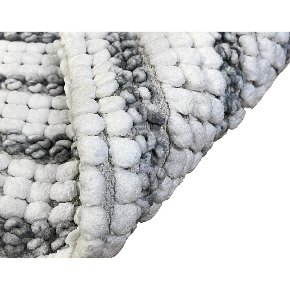 Коврик для ванной бело-серый 80х50 см Fora Soft Cotton (FOR-SC50-80STR)