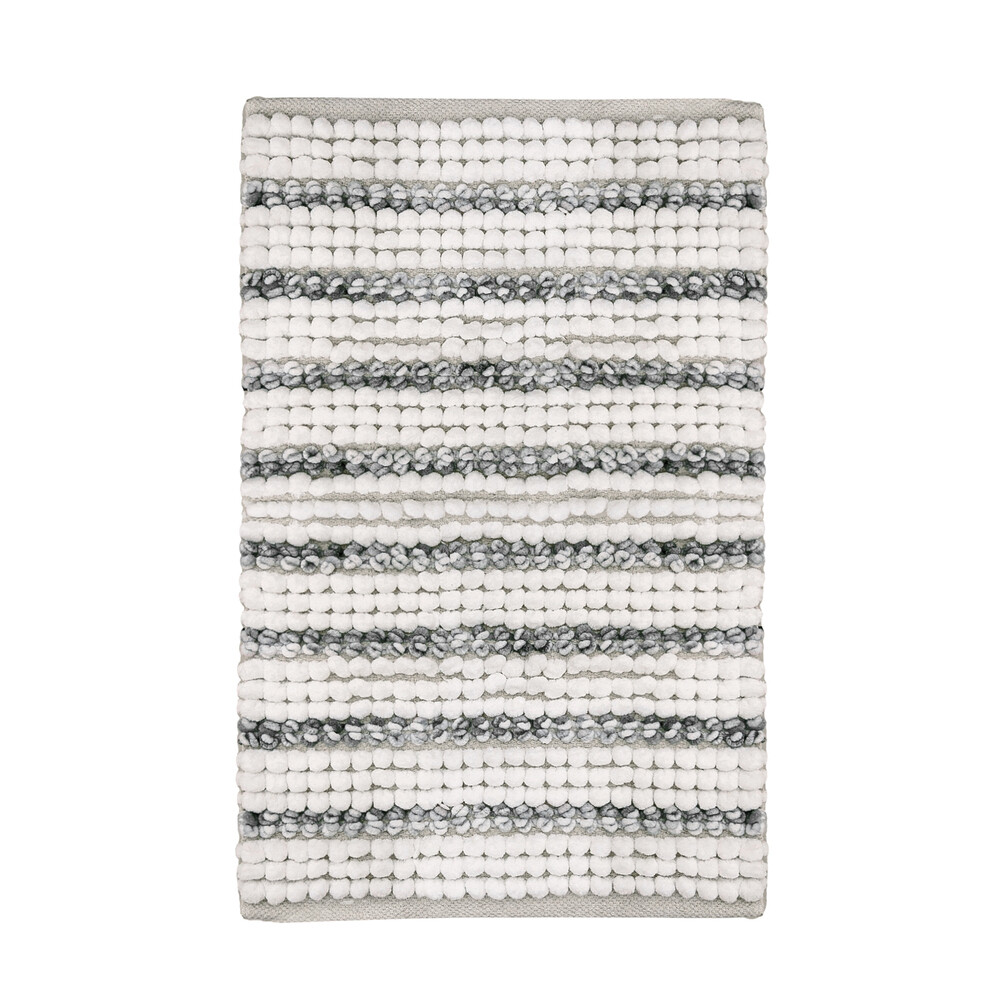 Коврик для ванной бело-серый 80х50 см Fora Soft Cotton (FOR-SC50-80STR)