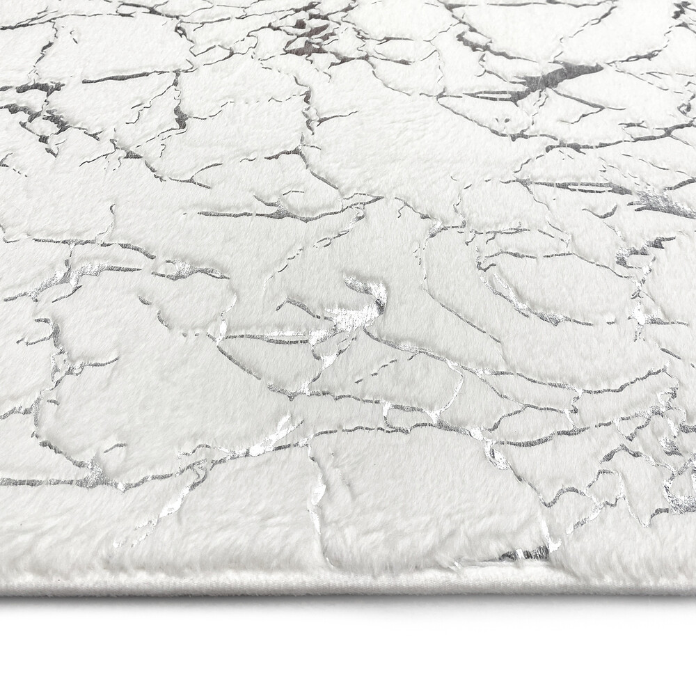 Коврик для ванной белый 80х50 см Fora Marble (FOR-HAP-50-80-MBW)