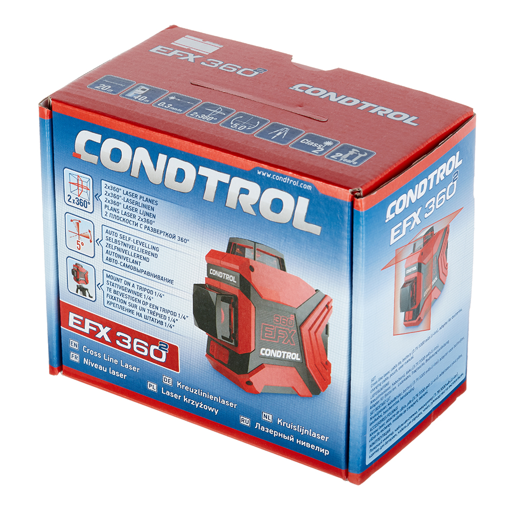 Нивелир лазерный Condtrol EFX360-2 (1-2-241) с магнитным креплением