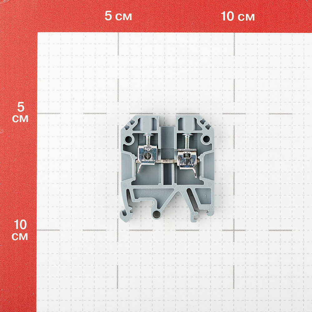 Колодка клеммная винтовая Navigator 4 кв.мм серая (10 шт.) (612096)