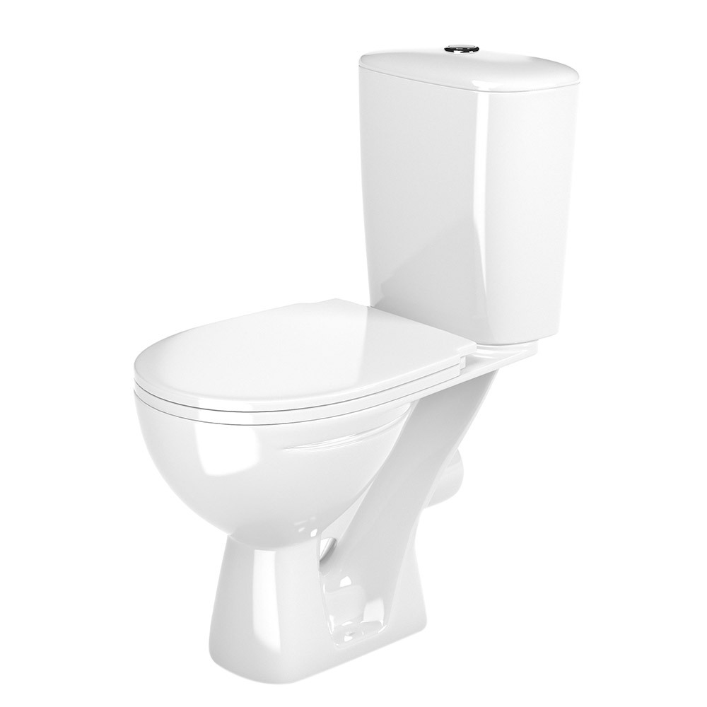 Унитаз-компакт Gesso Фобос Home De Luxe с горизонтальным выпуском с сиденьем полипропилен микролифт белый матовый (9 019 764)