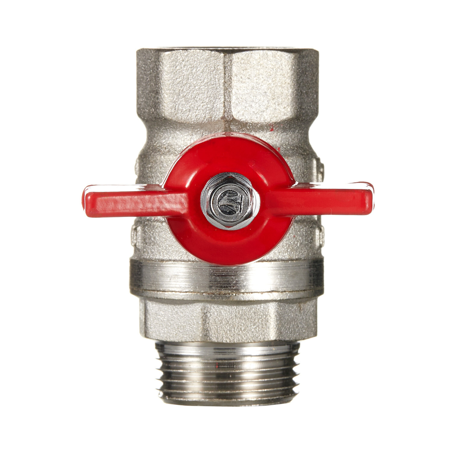 Кран шаровой латунный Valtec 3/4 ВР(г) х 3/4 НР(ш) полнопроходной бабочка прямой (VT.123.N.05)