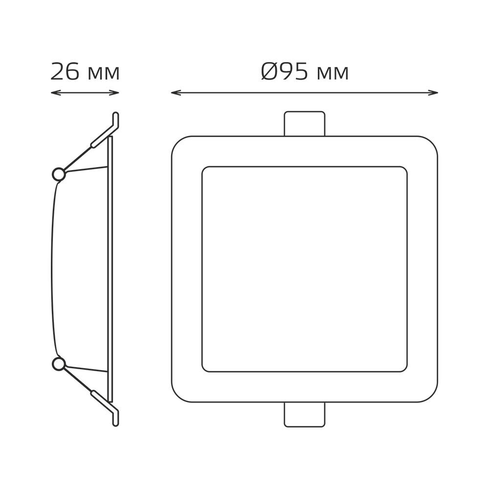 Светильник встраиваемый светодиодный с драйвером белый 5,5 Вт 4000К IP20 Gauss Elementary Downlight (998420205)