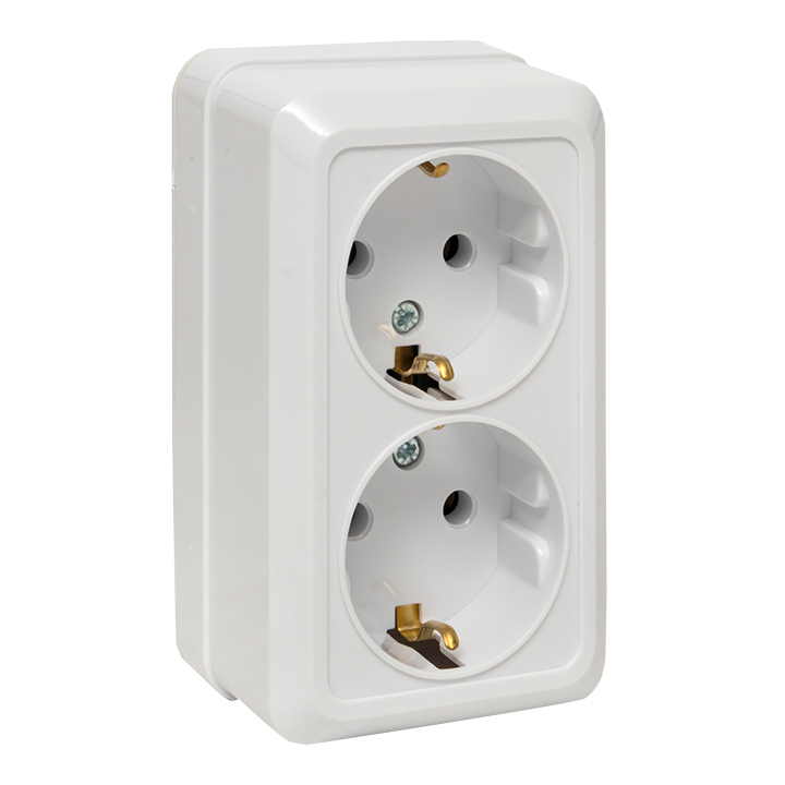 Розетка EKF Рим накладная белая (ENR16-128-10)