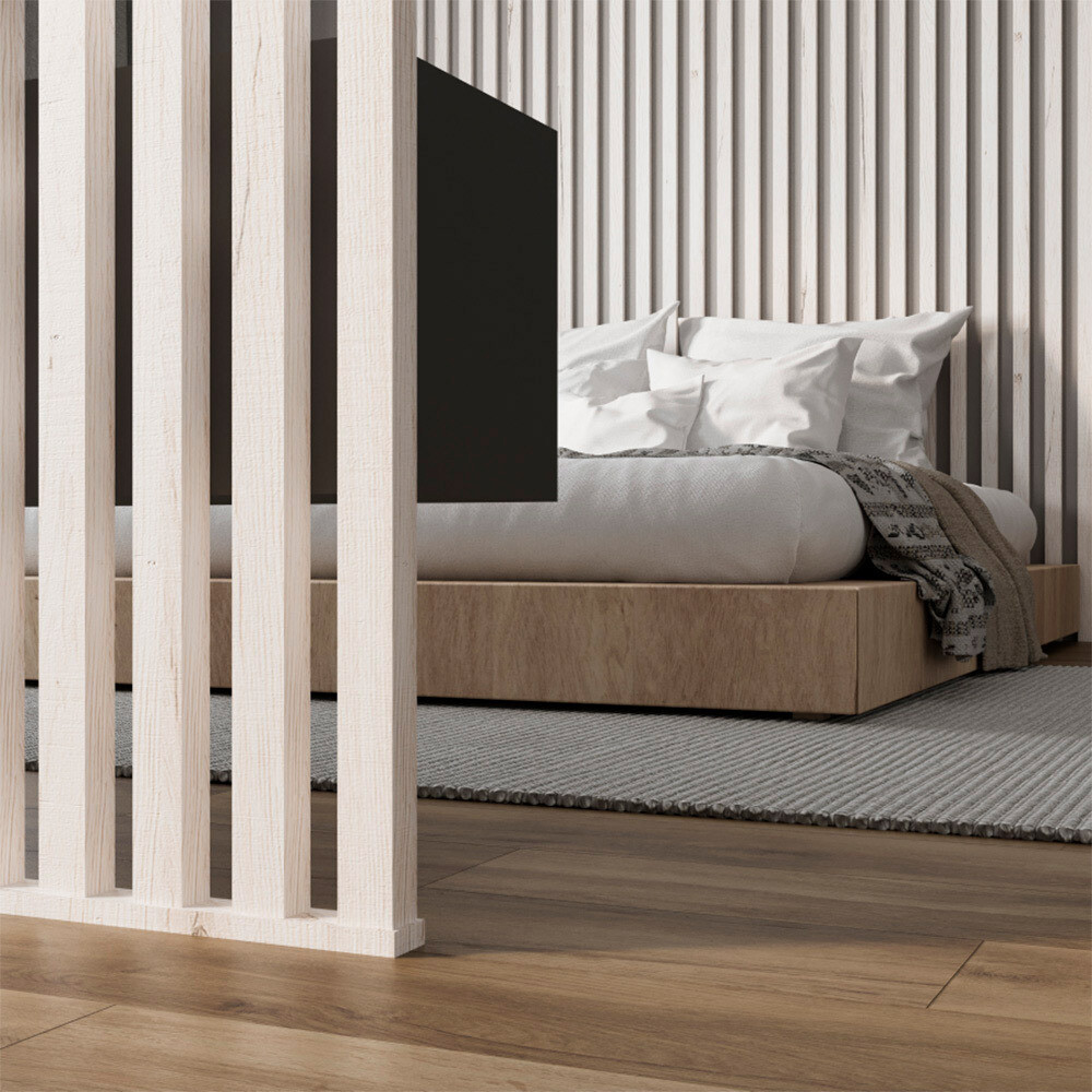 Декоративная рейка МДФ 40х16х2700 мм белый Stella