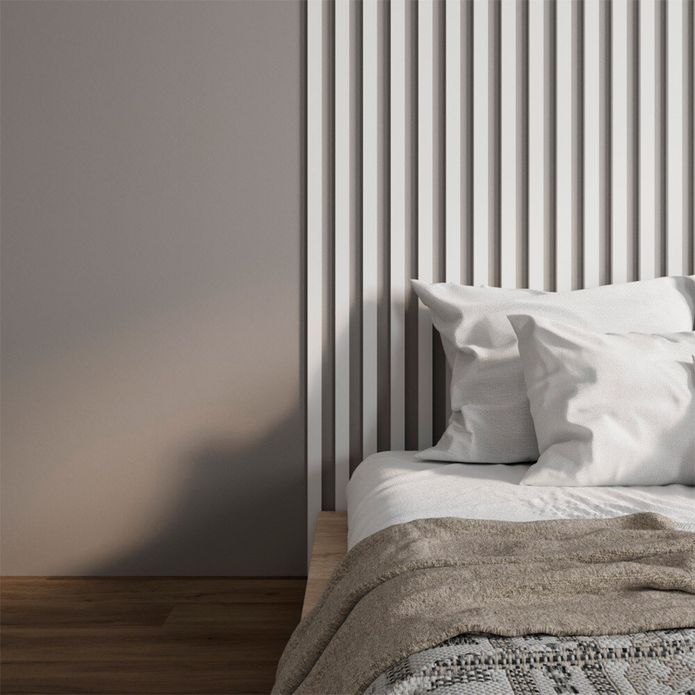 Декоративная рейка МДФ 40х16х2700 мм белый Stella