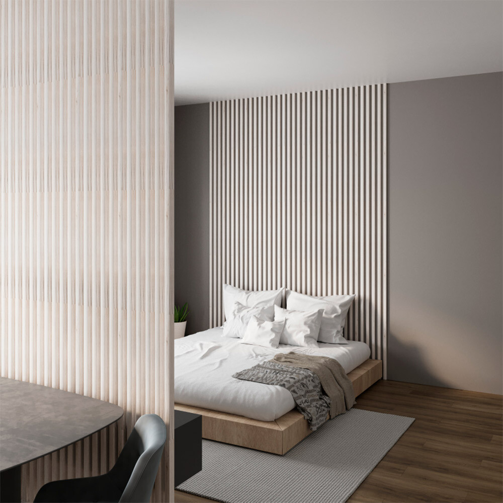 Декоративная рейка МДФ 30х20х2700 мм белый Stella