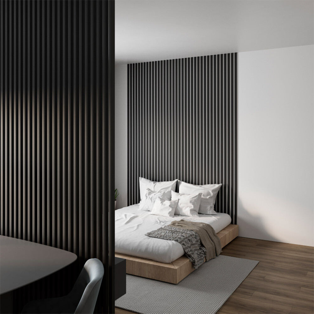 Декоративная рейка МДФ 30х20х2700 мм black edition Stella