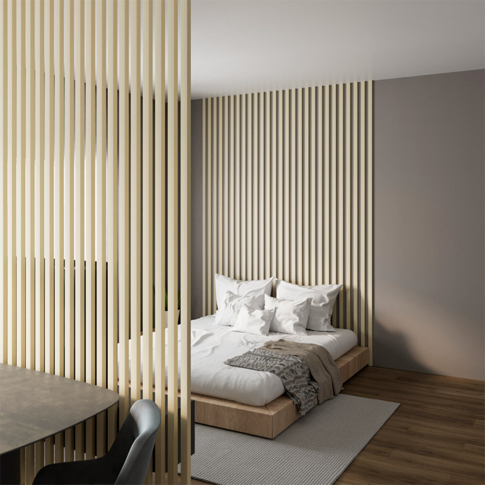 Декоративная рейка МДФ 60х16х2700 мм palomino Stella