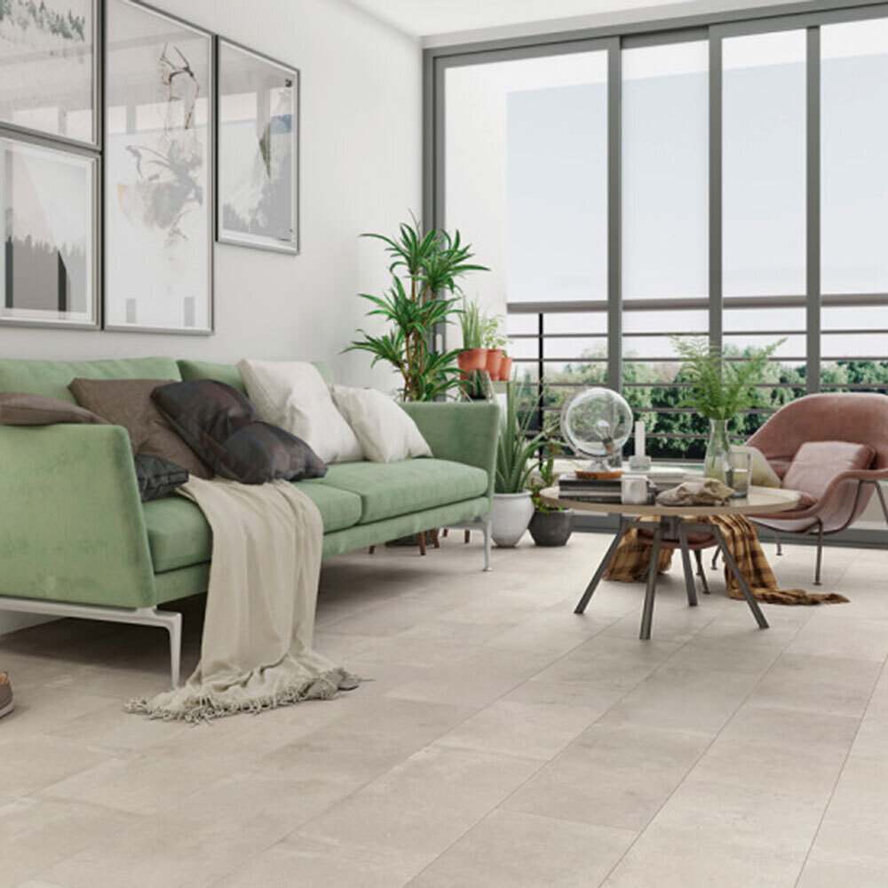 Ламинат 32 класс Classen Visiogrande бетон бежевый 2,368 кв.м 8 мм с фаской влагостойкий широкий