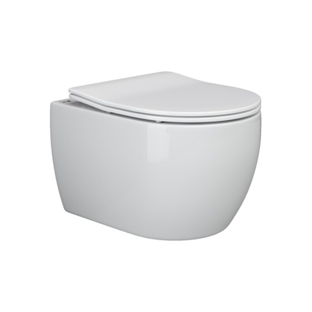 Унитаз подвесной Ceramicanova Play Rimless безободковый с сиденьем дюропласт микролифт (CN3001)