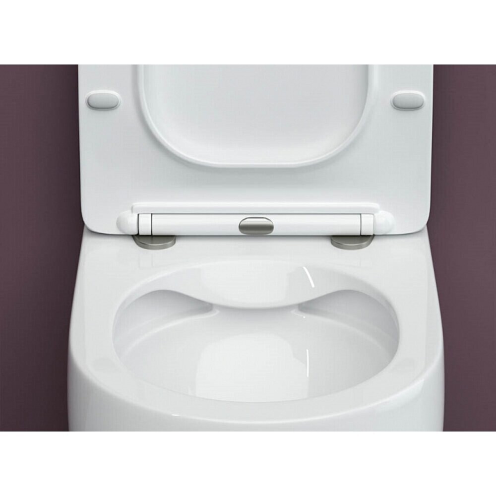Унитаз подвесной Ceramicanova Play Rimless безободковый с сиденьем дюропласт микролифт (CN3001)