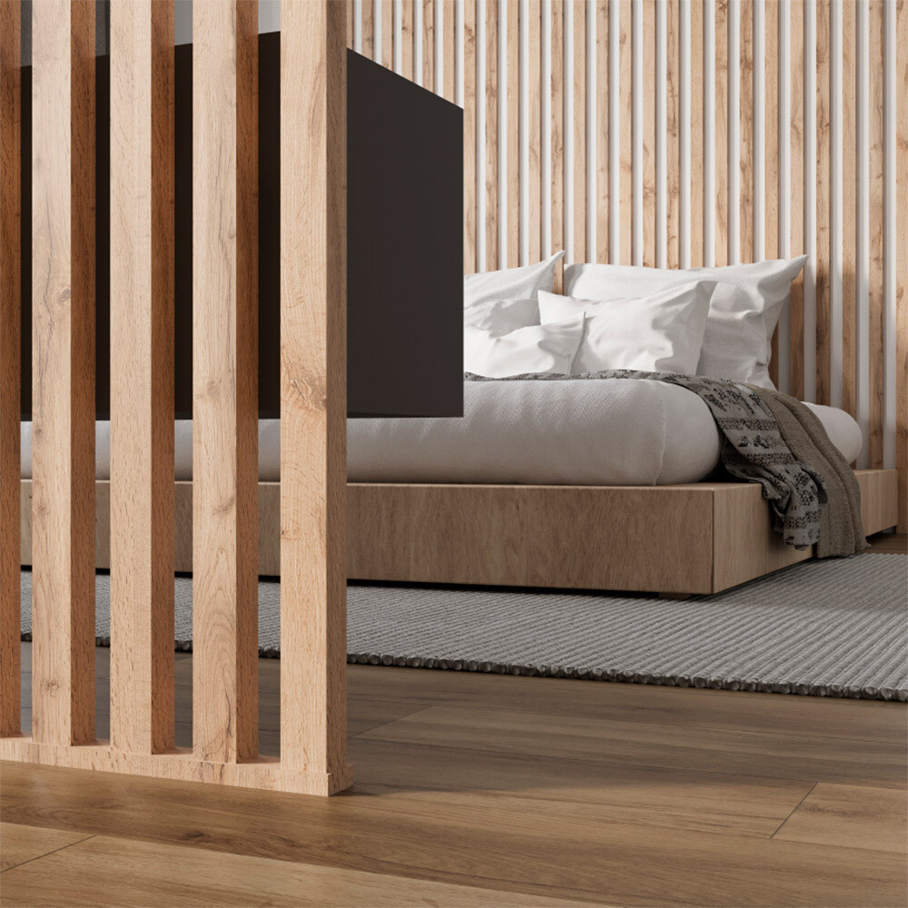 Декоративная рейка МДФ 40х16х2700 мм пекан Stella