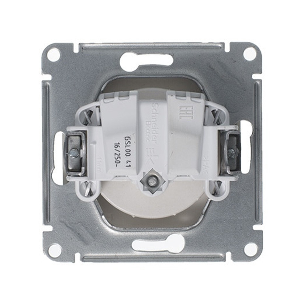 Розетка Systeme Electric Glossa встраиваемая платина (GSL001243)