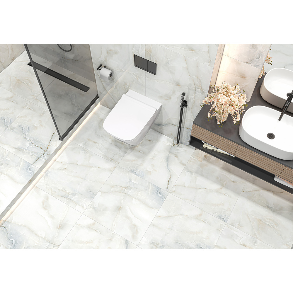 Керамогранит LCM Moonstone серый полированный 600х600х8 мм (4 шт.= 1,44 кв.м)