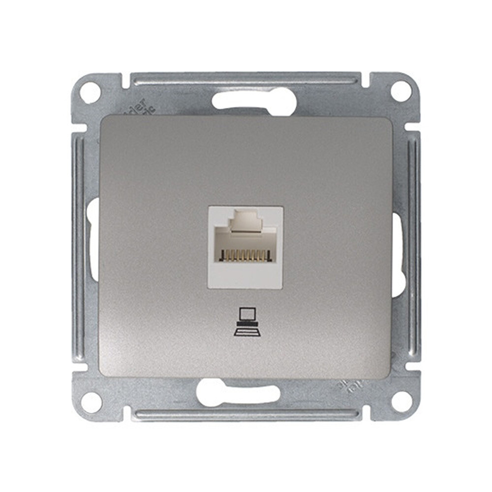 Розетка компьютерная Systeme Electric Glossa встраиваемая платина RJ45 (GSL001281K)