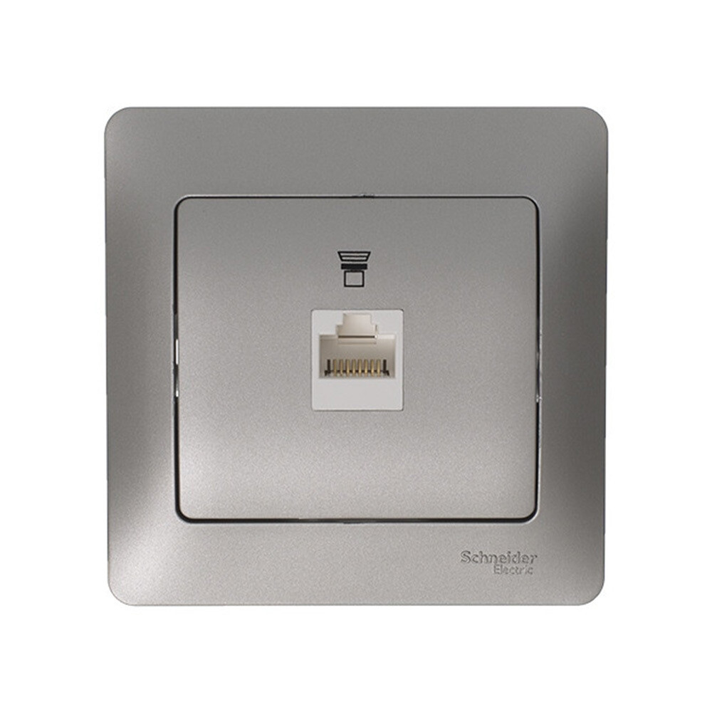 Розетка компьютерная Systeme Electric Glossa встраиваемая платина RJ45 (GSL001281K)