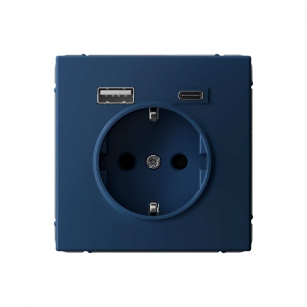 Розетка USB Systeme Electric ArtGallery встраиваемая аквамарин USB-A/ Type-C (SE GAL001132)