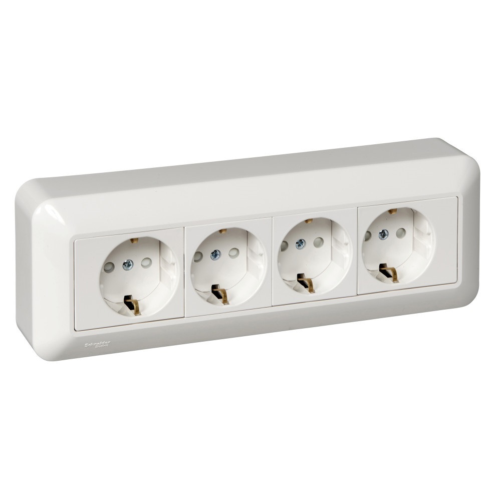Розетка Systeme Electric Wessen 59 накладная белая (RA16-411M-B)