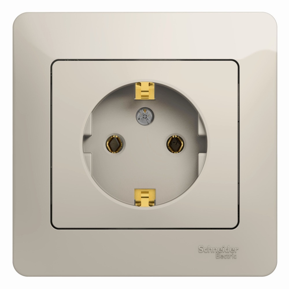 Розетка Systeme Electric Glossa встраиваемая молочная (GSL000942)