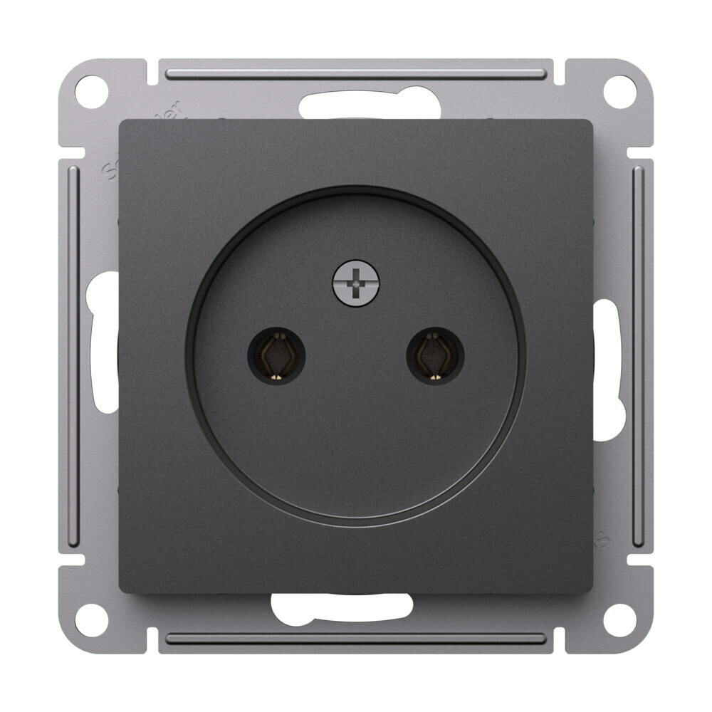 Розетка Systeme Electric AtlasDesign встраиваемая базальт (ATN001441)
