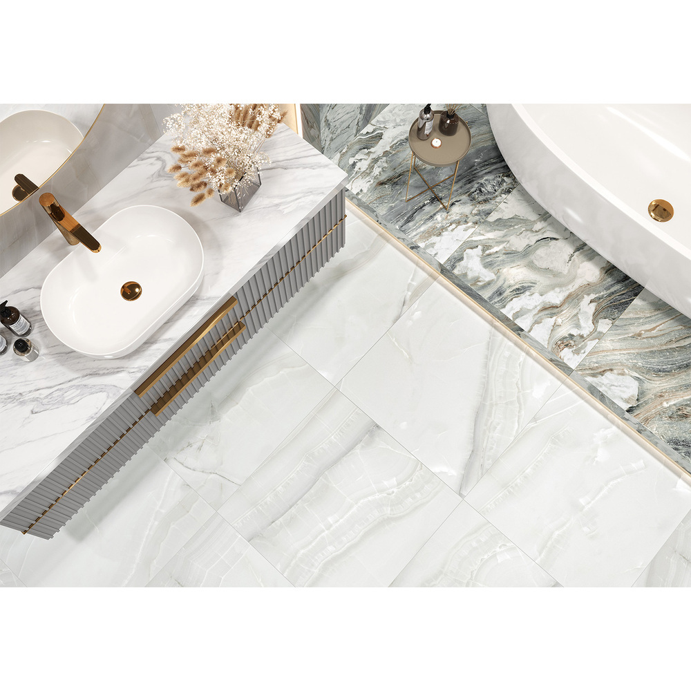 Керамогранит LCM Snow Onyx серый полированный 600х600х8 мм (4 шт.= 1,44 кв.м)